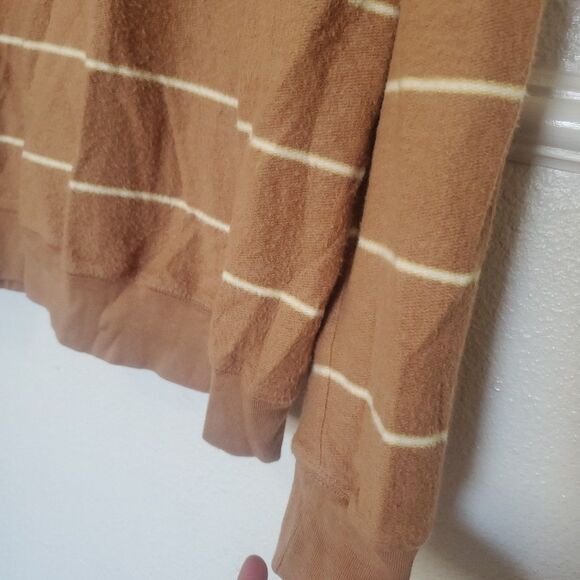 Katin Sweatshirt Mens Large Parks Reverse Fleece Striped Crew Neck Pullover Soft - Picture 8 of 16